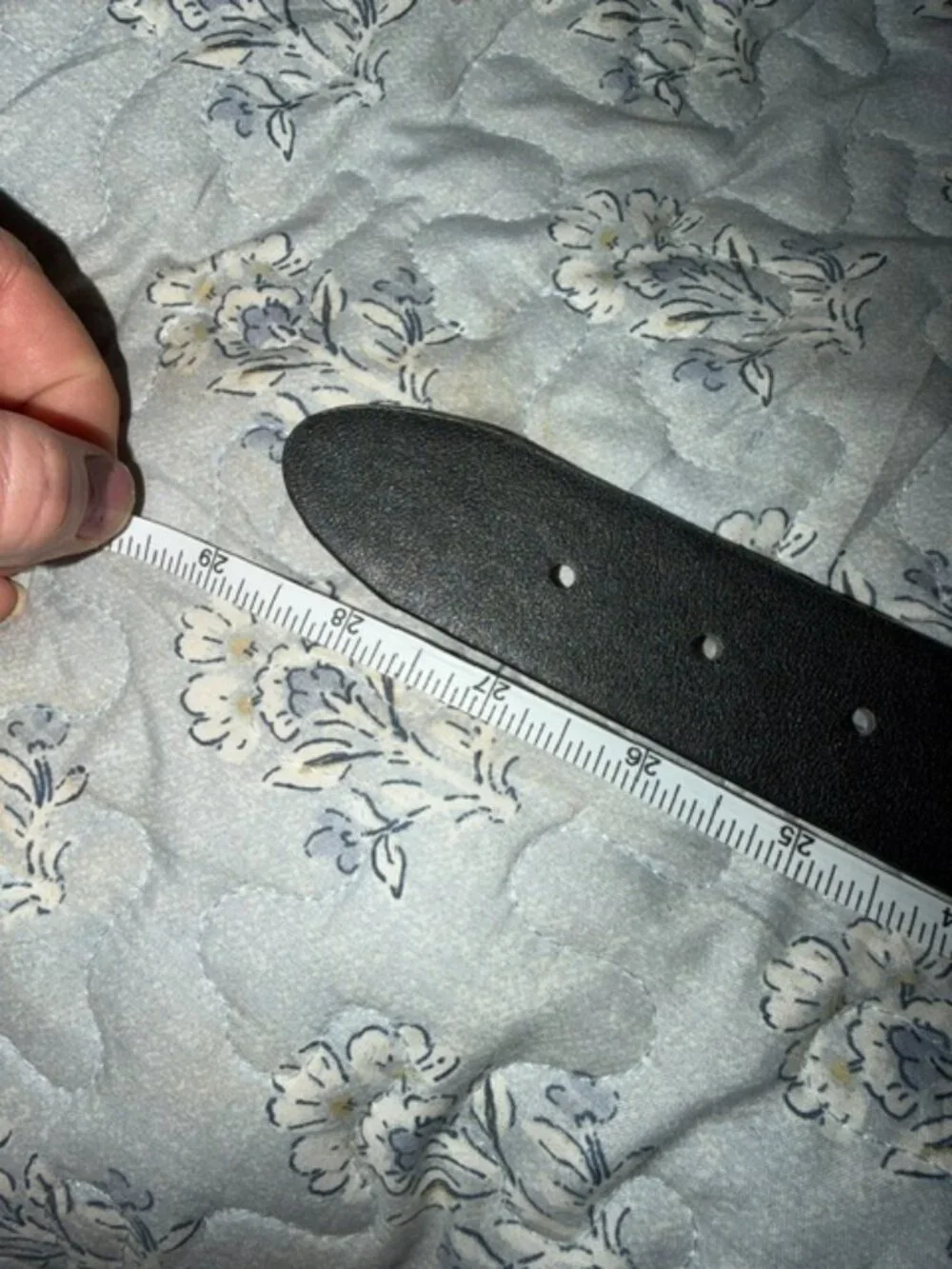 New Target Black leather daisy Belt